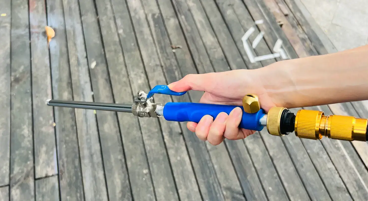 high pressure product in hand